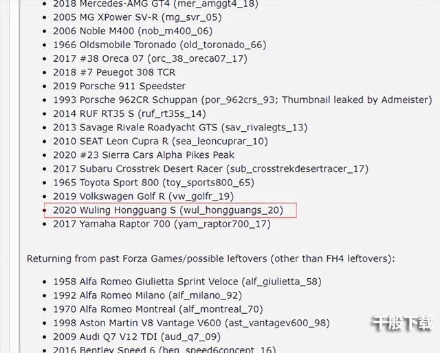 国产神车将至？网曝五菱宏光或加入《Fz地平线5》